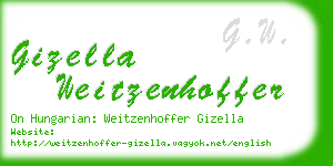 gizella weitzenhoffer business card